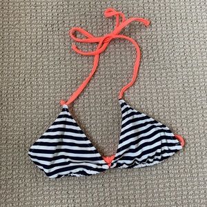 J Crew Striped Bikini Top